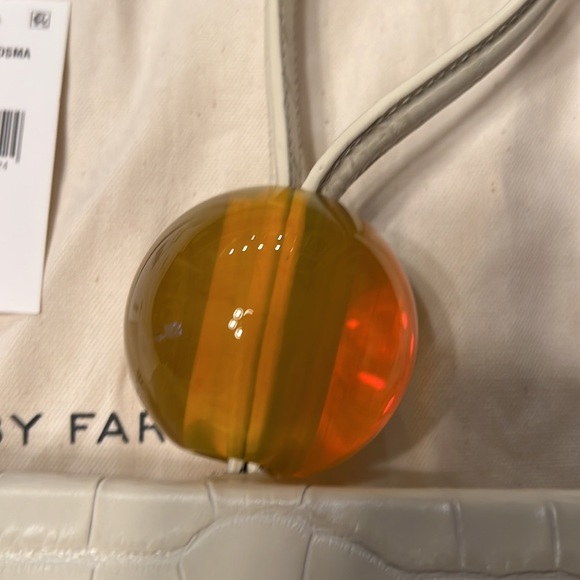 By Far Croc Embossed Leather Ball Bag - Picture 10 of 13